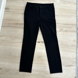 Athleta black straight leg stretch pants